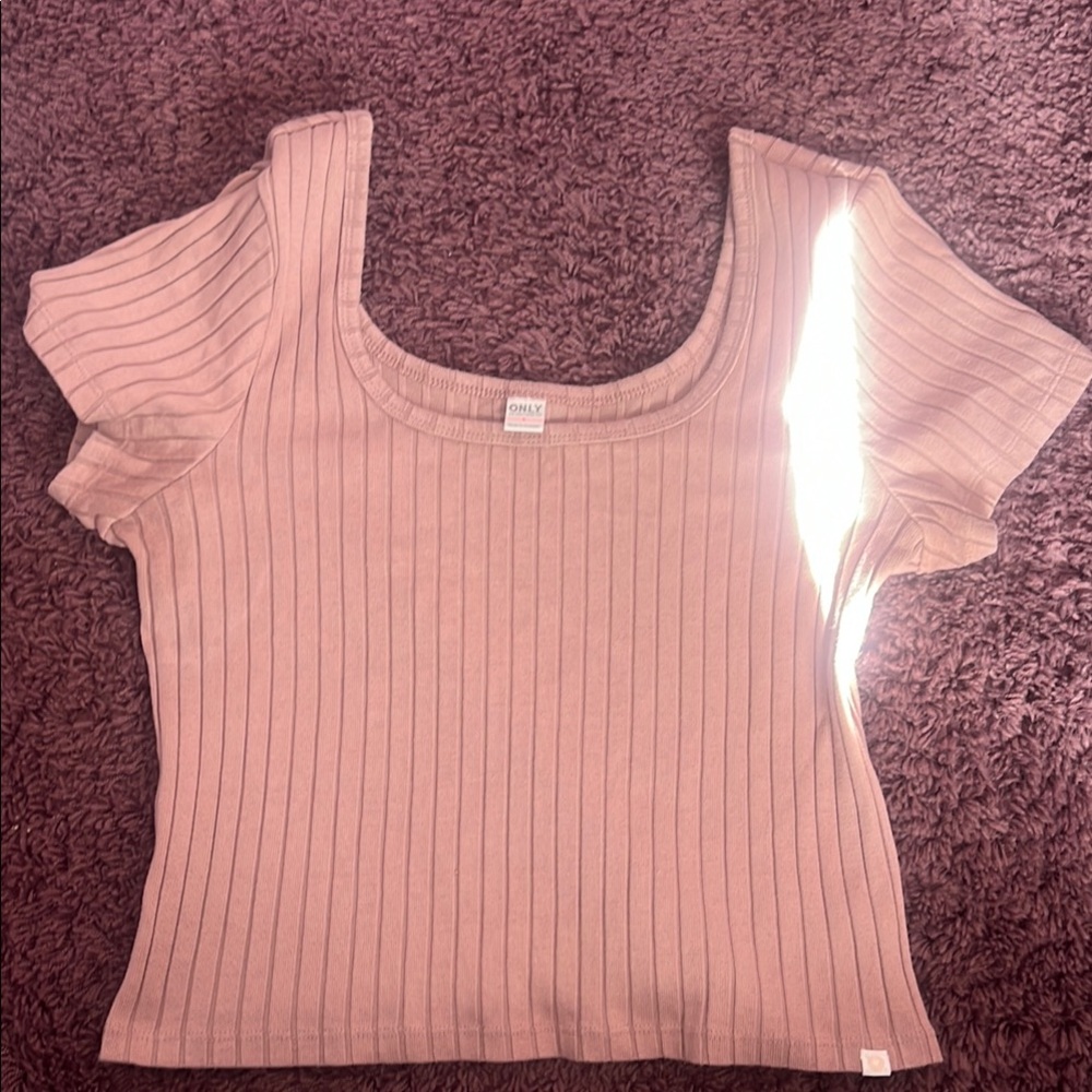 Ribbed Mauve Top